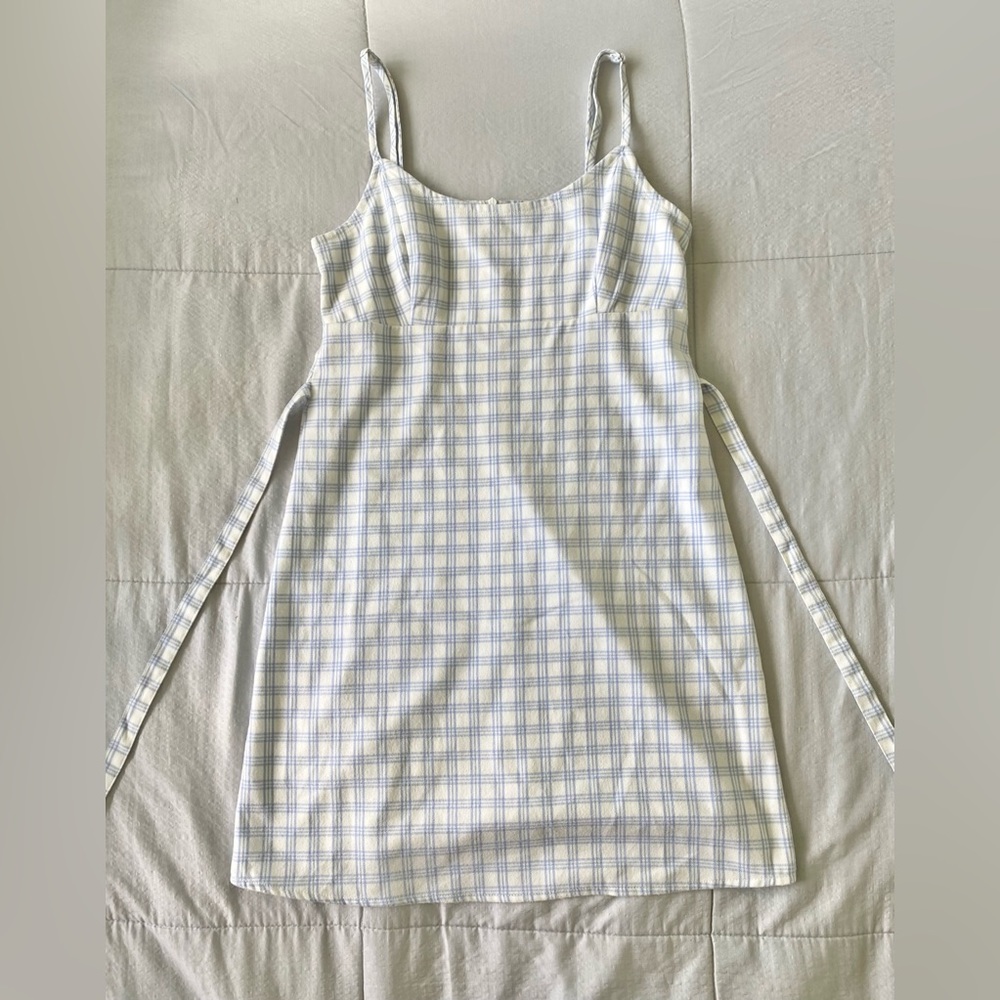 Brandy Melville || Light Blue & White Plaid Dress (Size 0)